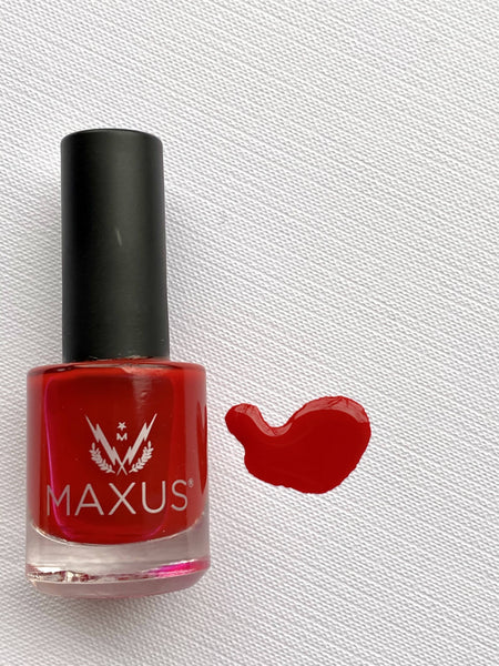 Inspired nail polish - rich boldly energetic primary red Nail Lacquer Maxus Nails 