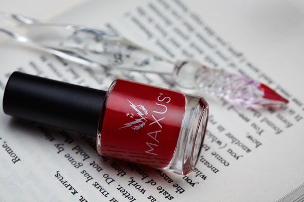 Inspired nail polish - rich boldly energetic primary red Nail Lacquer Maxus Nails 
